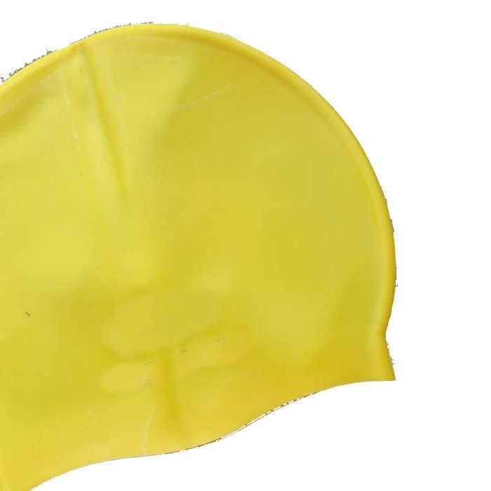 Touca amarela de suplex para natação